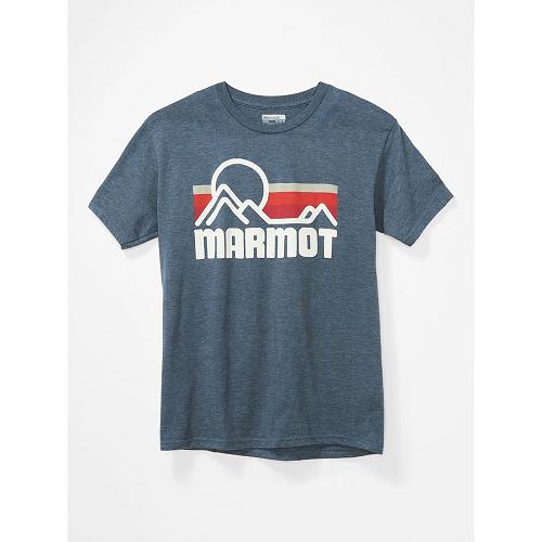 Marmot Coastal T-Shirts For Mens Navy NYQ673158